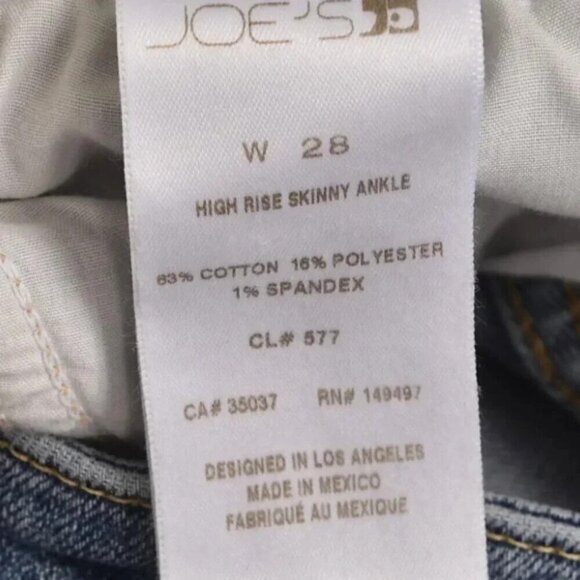 Joe's Jeans High Rise Skinny Ankle Distressed Light Wash Size 28 - Picture 9 of 14